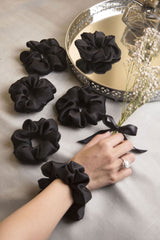 Midnight Hour Pure Silk Scrunchie Collection Pack of Six