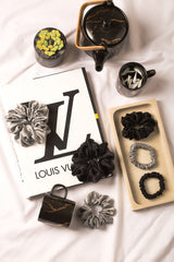 Moonlit Sky Pure Silk Scrunchie Collection Pack of Six