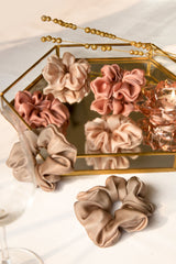 Sun-Kissed Glow Silk Scrunchie Collection Pack of Six