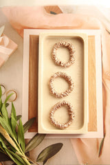 Crystal Skinny Pure Silk Scrunchies Pack of Three