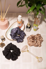 Selfcare Essentials Oversized Pure Silk Scrunchies Pack of Three