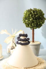 Saphire Blue Skinny Pure Silk Scrunchies Pack of Three