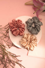 Summer Solstice Oversized Silk Scrunchies Pack of Three