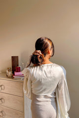 Crystal Oversized Pure Silk Scrunchies Pack of Two