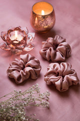 La Vien En Rosé Silk Scrunchies Collection pack of Six