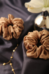 Crystal Oversized Pure Silk Scrunchies Pack of Two