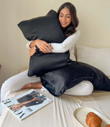 DUSKY NOIR PURE MULBERRY SILK PILLOWCASES