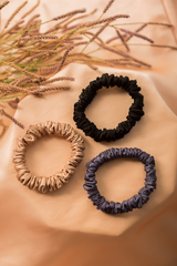 Girls Night Out Skinny Pure Silk Scrunchies Pack of Three