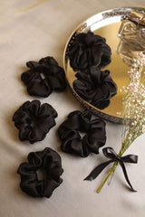 Midnight Hour Pure Silk Scrunchie Collection Pack of Six