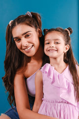 Cotton Candy Mini Silk Scrunchies Pack of Four