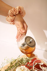 The Caviar Glow Silk Scrunchie Collection Pack of Two