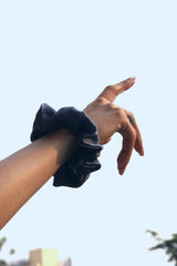 Saphire Blue Pure Silk Scrunchies Pack of Three