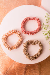 Eternal Sunshine Skinny Pure Silk Scrunchies Pack of Three