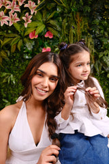 Ink & Cobalt Mini Silk Scrunchies Pack of Four