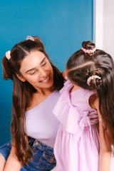 Cotton Candy Mini Silk Scrunchies Pack of Four