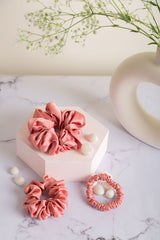 Rosé The Day Away Pure Silk Scrunchie Collection Pack of Three