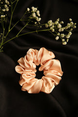 Champagne Brunch Pure Silk Scrunchie Collection pack of three