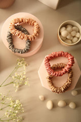 Beam & Glow Skinny Pure Silk Scrunchies pack of four