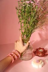 Rose Gold Skinny Pure Silk Scrunchies Pack of Three