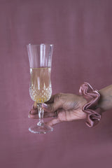 Rose Gold Pure Silk Scrunchies Pack of Three