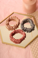 Skinny Sunrise Pure Silk Scrunchies Pack of Three