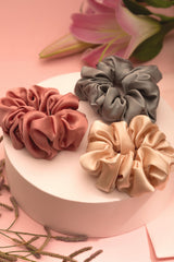Summer Solstice Oversized Silk Scrunchies Pack of Three