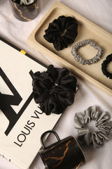 Moonlit Sky Pure Silk Scrunchie Collection Pack of Six