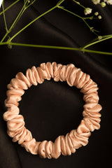 Champagne Brunch Pure Silk Scrunchie Collection pack of three