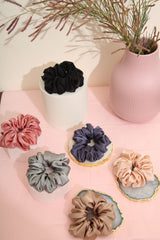 The Holy Grail Collection - Oversized Pure Silk Scrunchies Pack of Six