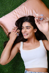 Shimmer On Mini Silk Scrunchies Pack of Nine