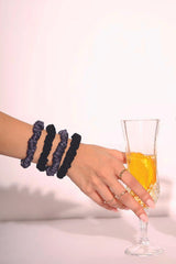 Bonne Nuit Skinny Pure Silk Scrunchie Collection pack of four