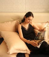 CHAMPAGNE OYSTER PURE MULBERRY SILK PILLOWCASES