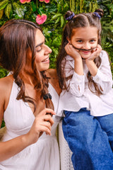 Ink & Cobalt Mini Silk Scrunchies Pack of Four