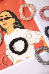 The Silky Soufflé Collection  Skinny Silk Scrunchies Pack of Six