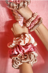 In Full Bloom Pure Silk Scrunchie Collection Pack of Nine