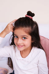 Rose Quartz Mini Silk Scrunchies Pack of Four