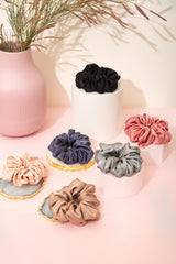 The Holy Grail Collection - Oversized Pure Silk Scrunchies Pack of Six