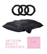 Noir Silk Pillowcase & Scrunchie Set