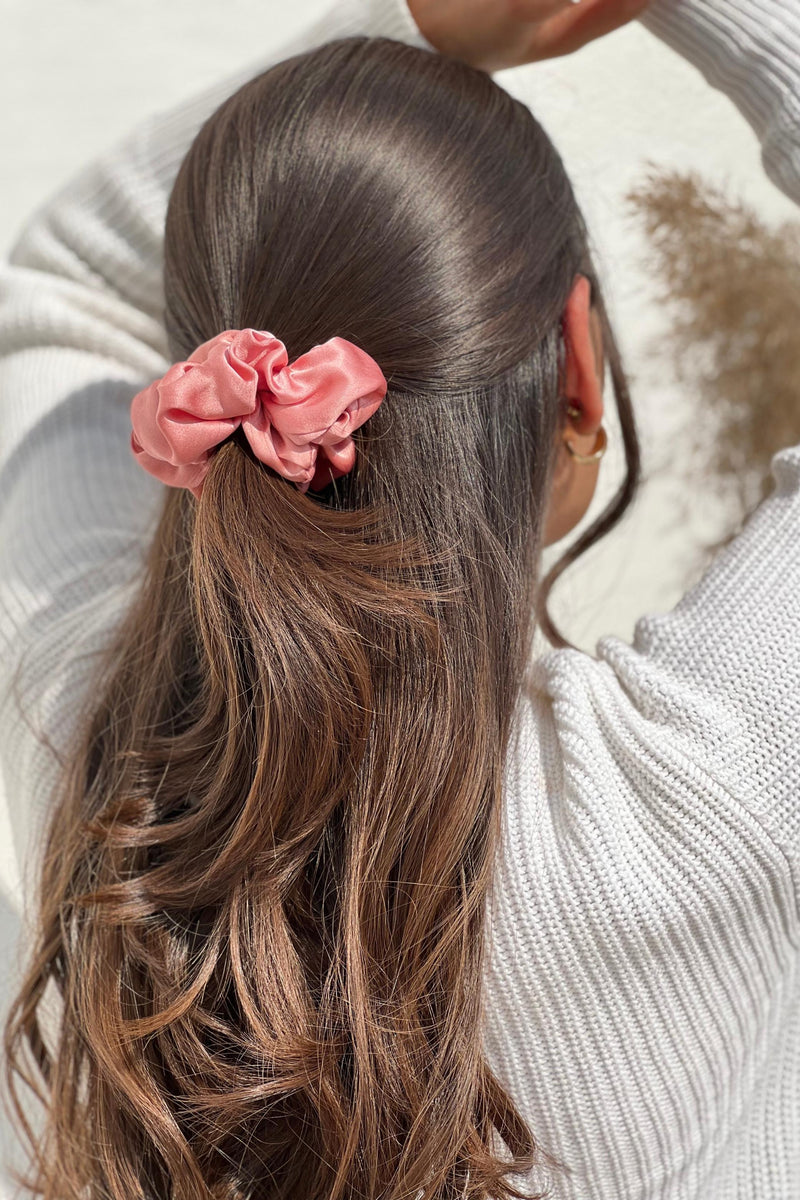 Floral Bloom Pure Silk Scrunchie Collection Pack of Six