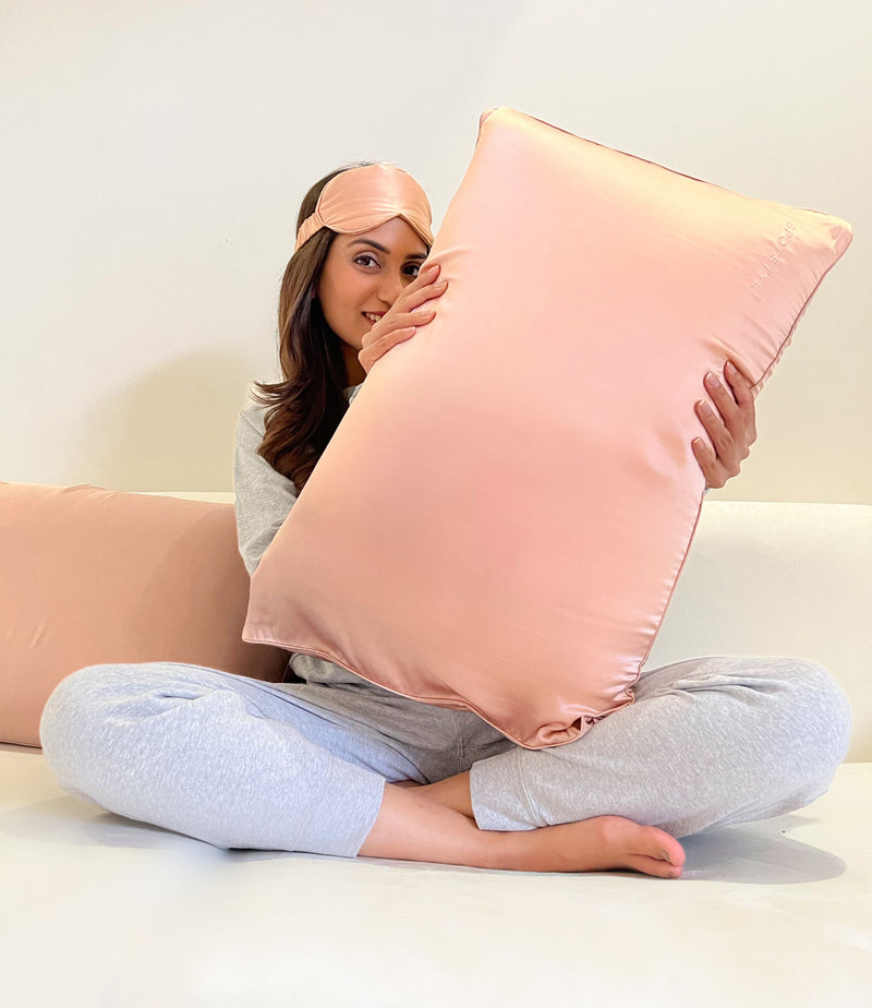 ROSE GOLD PURE MULBERRY SILK PILLOWCASES