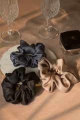 Glam-O-Clock Silk Scrunchie Collection Pack of Three