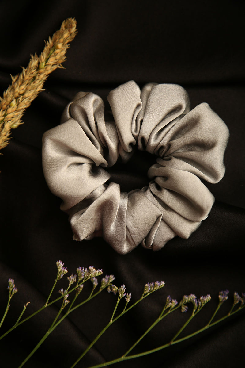 Winter Solstice Pure Silk Scrunchie Collection Pack of Three